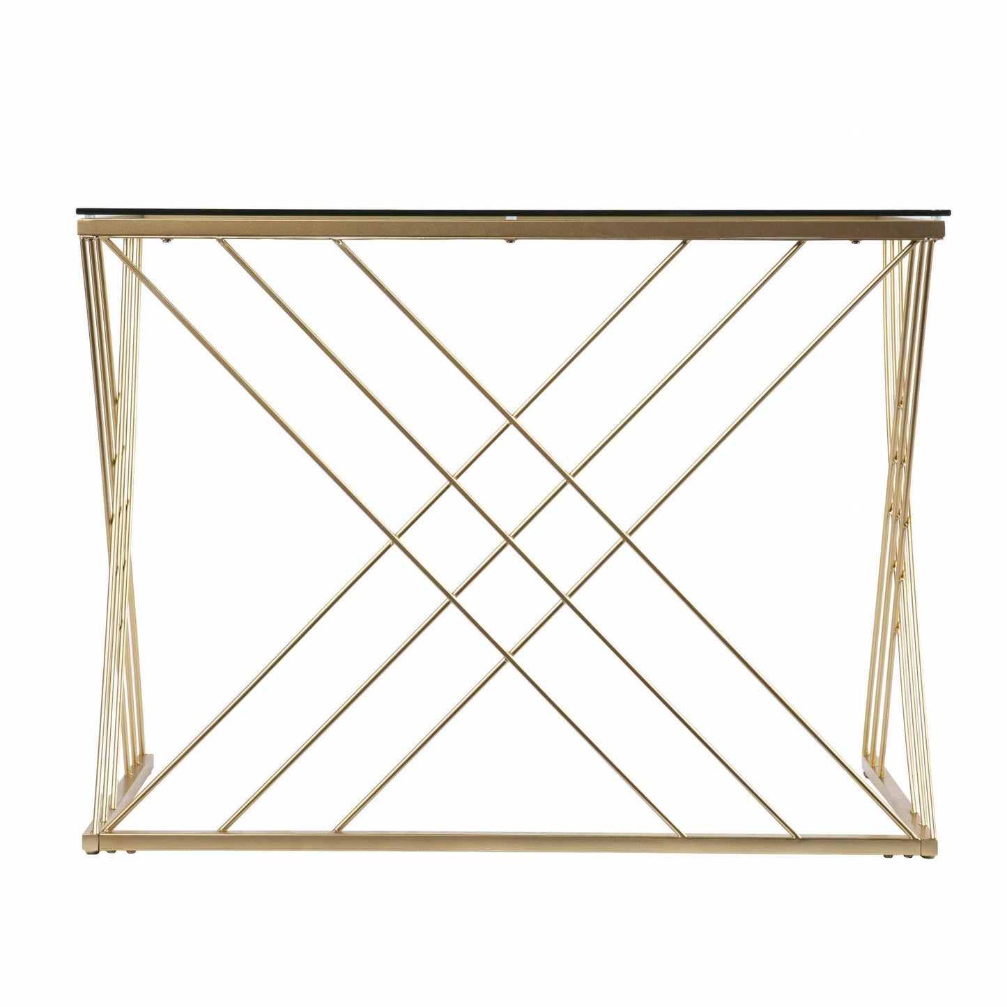Modern Glass Top Desk - Homeroots - Flyclothing LLC