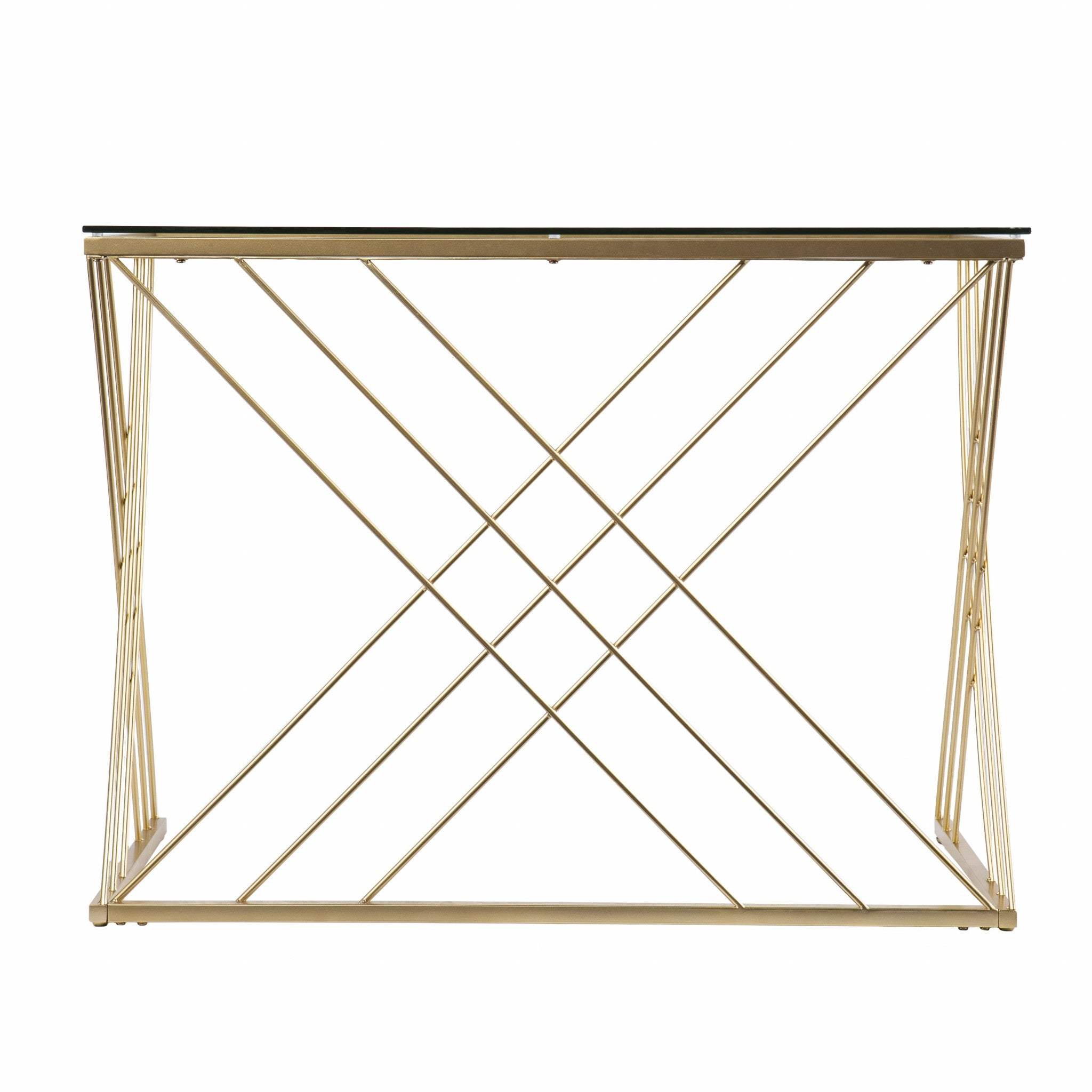 Modern Glass Top Desk - Homeroots - Flyclothing LLC