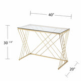 Modern Glass Top Desk - Homeroots - Flyclothing LLC