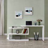 45" White Corner Writing Desk - Homeroots - Flyclothing LLC