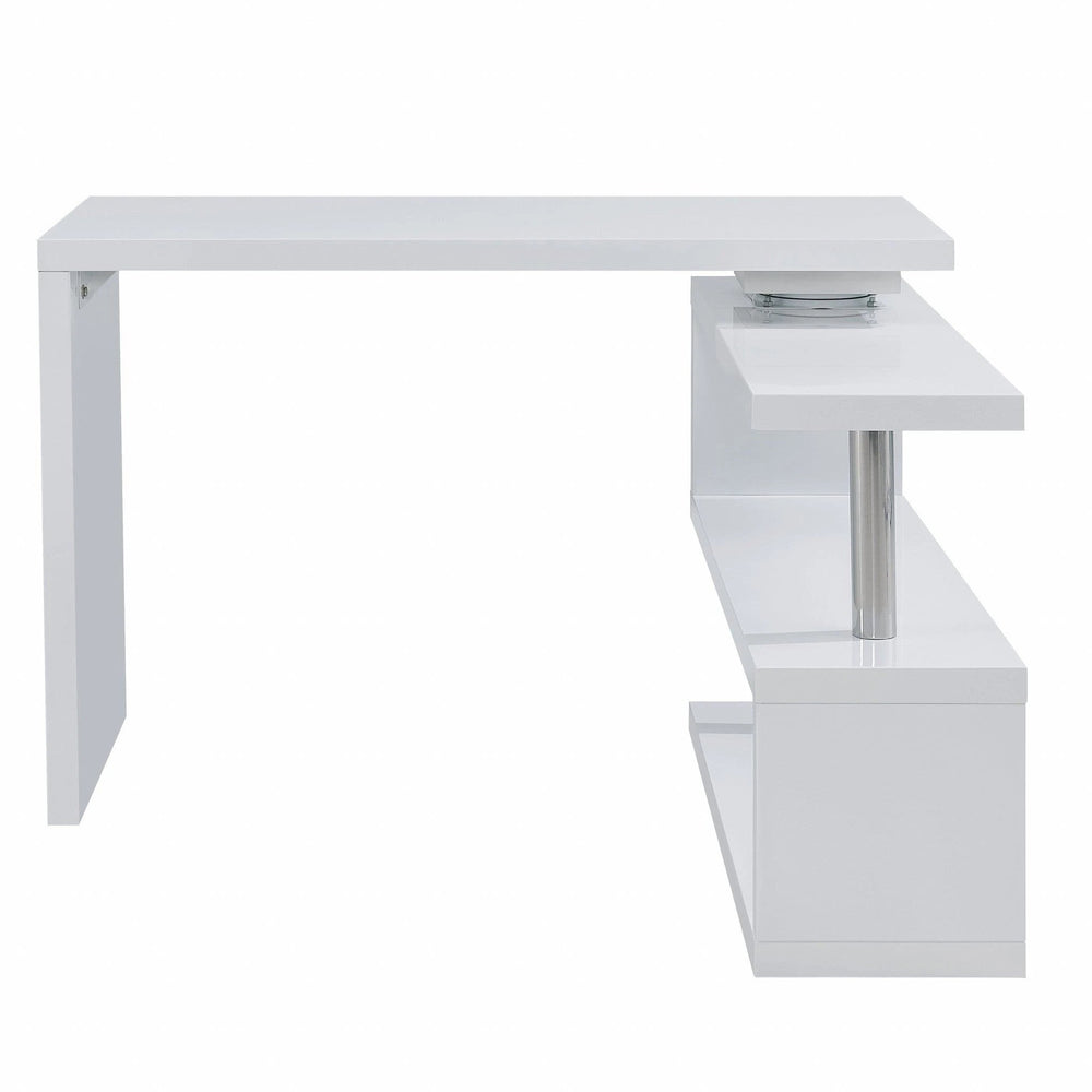 45" White Corner Writing Desk - Homeroots - Flyclothing LLC