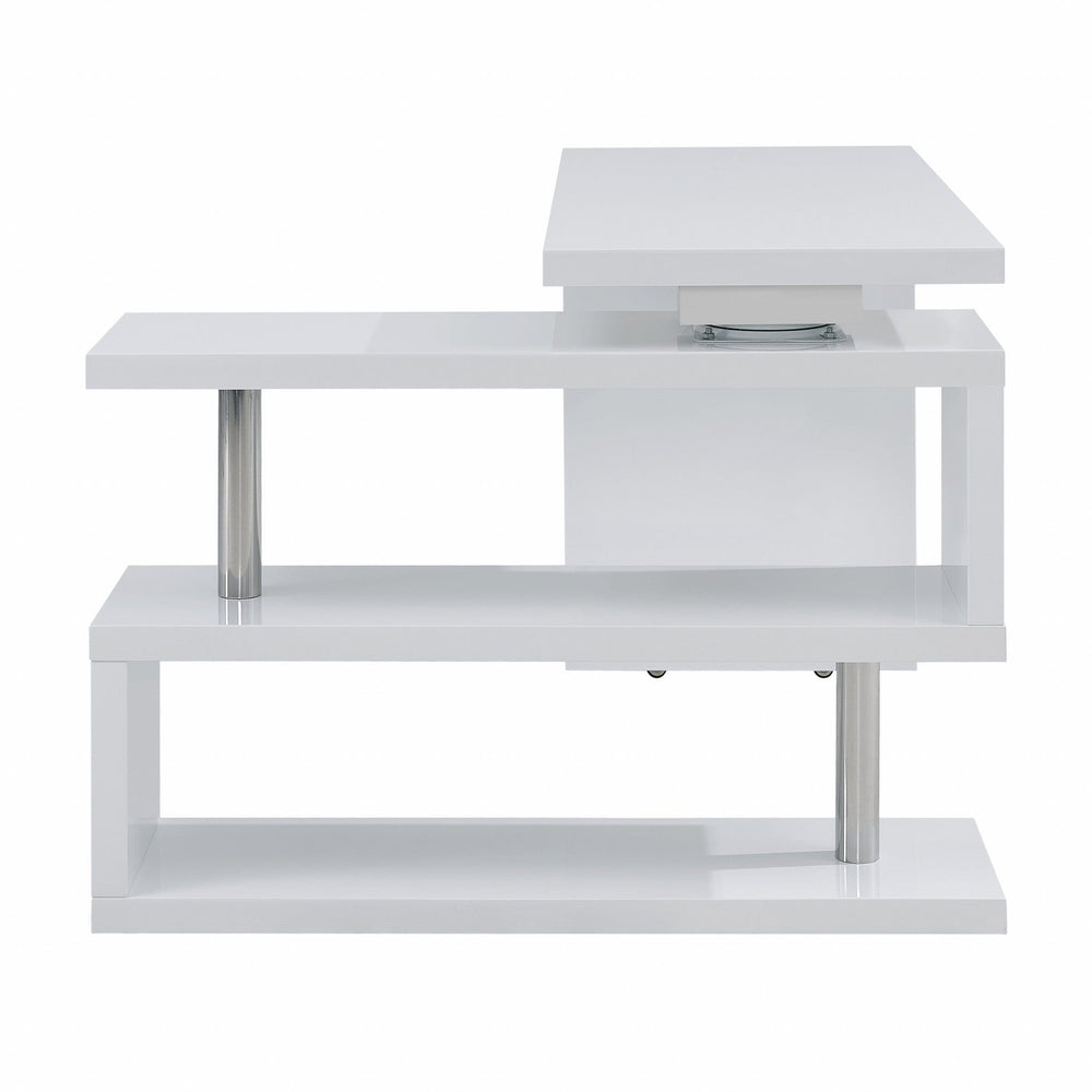 45" White Corner Writing Desk - Homeroots - Flyclothing LLC