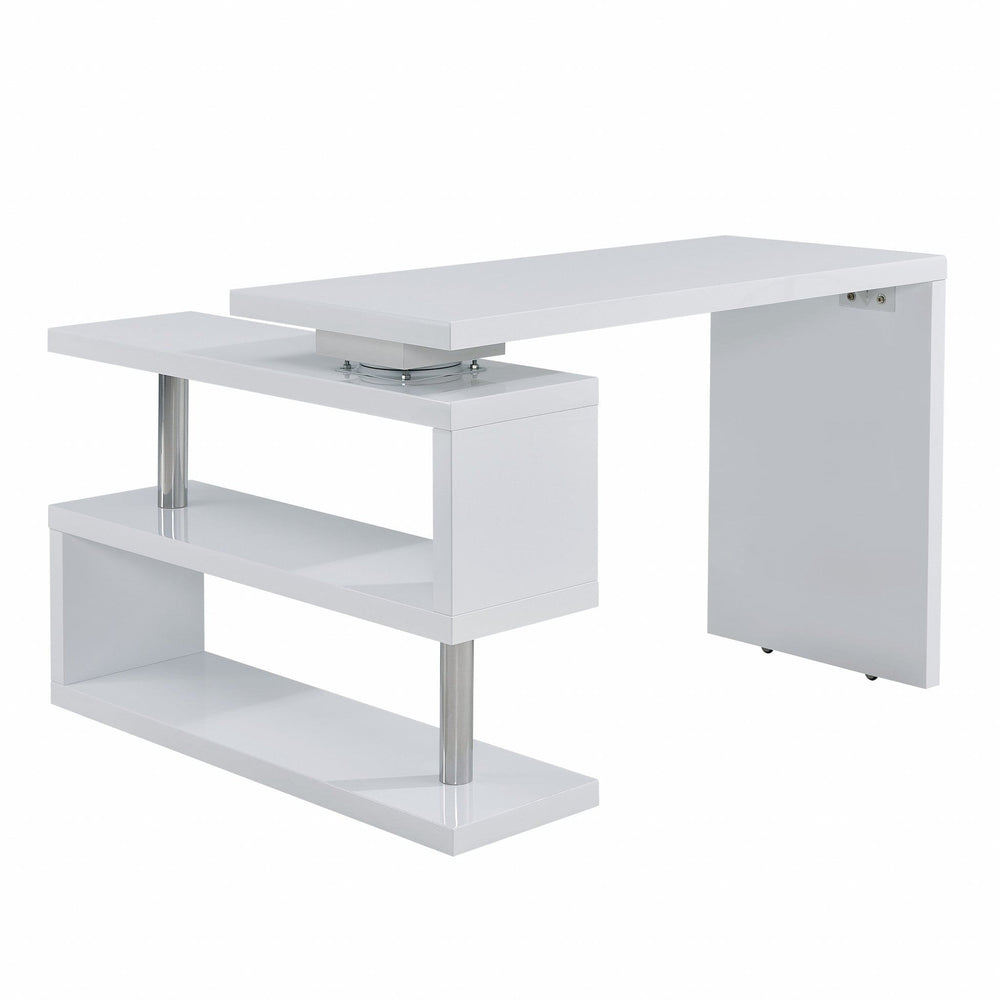 45" White Corner Writing Desk - Homeroots - Flyclothing LLC