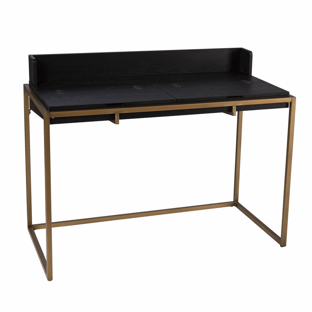 46" Black And Gold Writing Desk - Homeroots - Flyclothing LLC