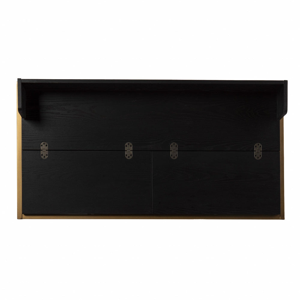 46" Black And Gold Writing Desk - Homeroots - Flyclothing LLC