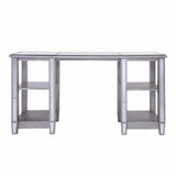 Matte Silver Mirrored Desk - Homeroots - Flyclothing LLC