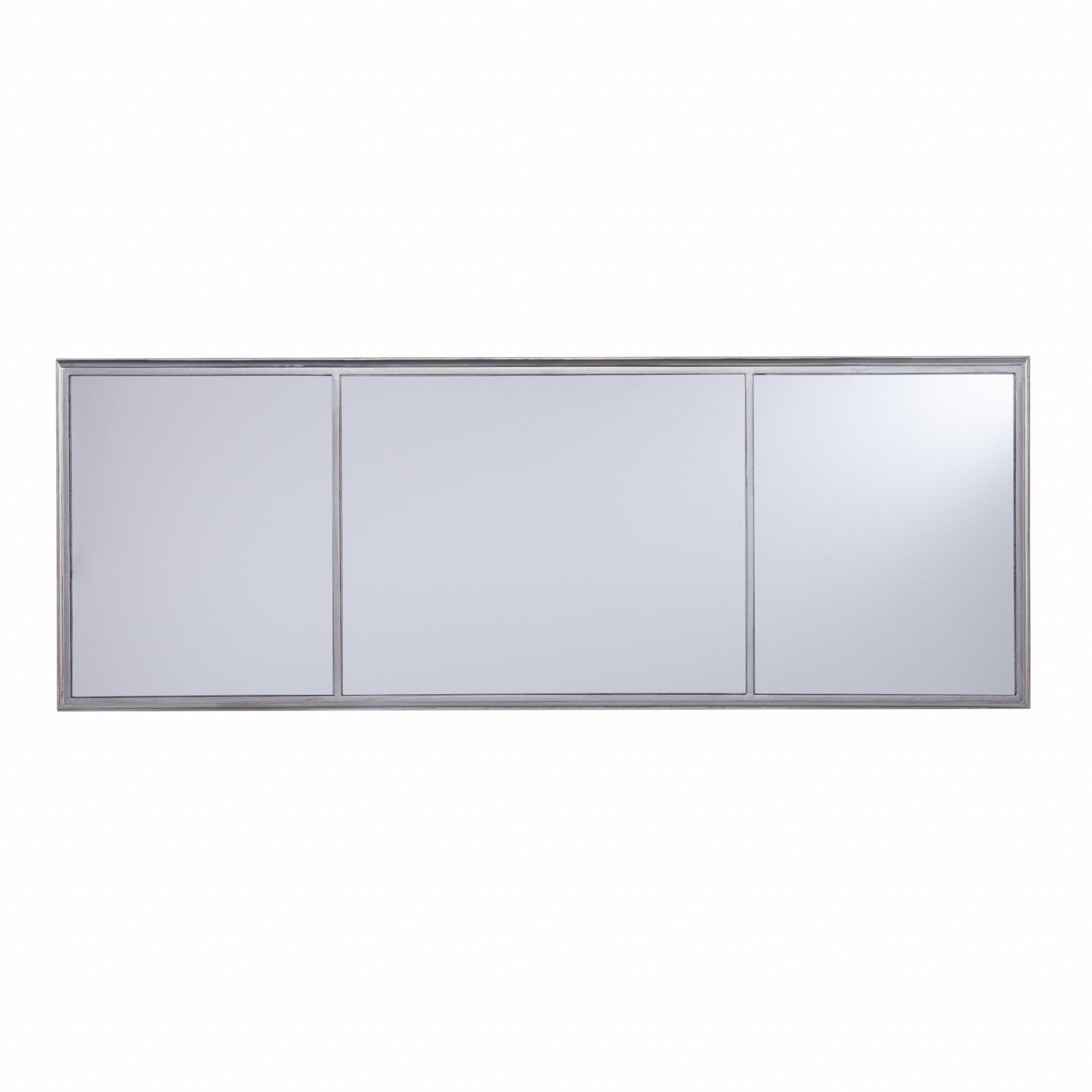 Matte Silver Mirrored Desk - Homeroots