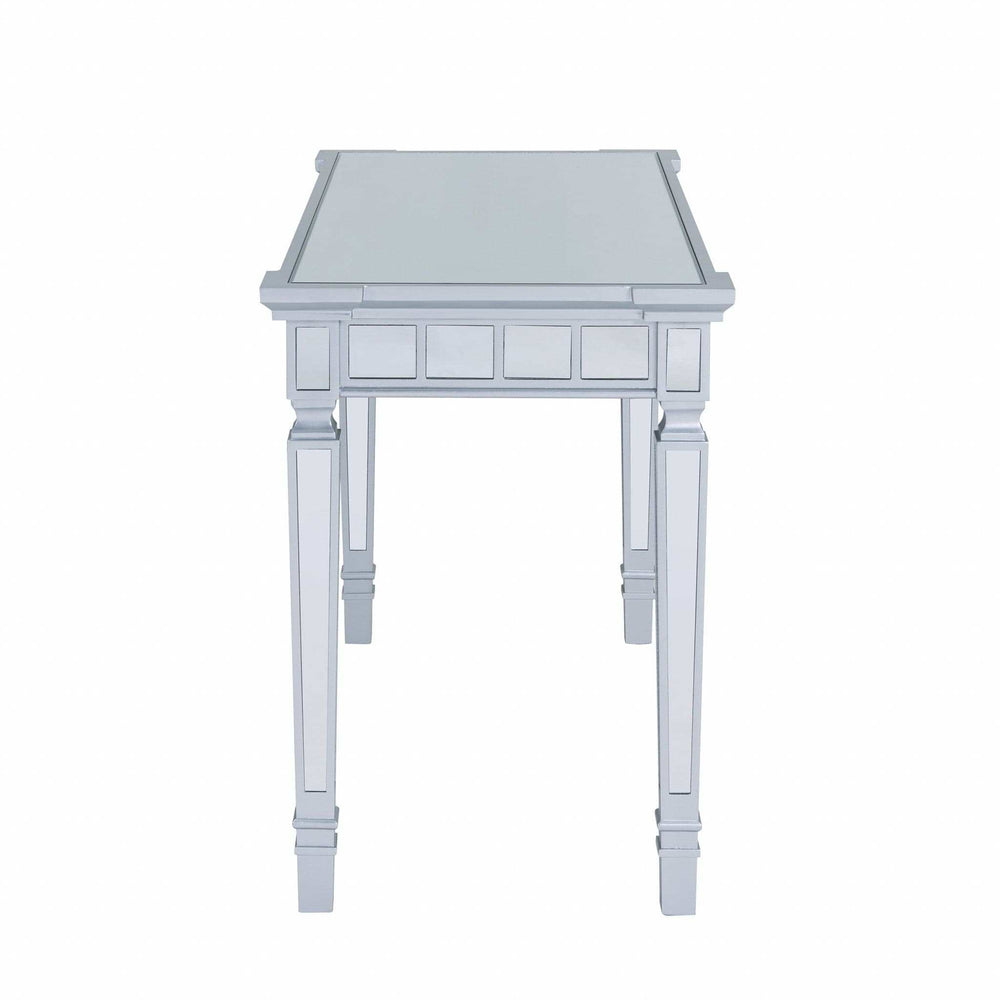 Silver Mirrored Writing Desk with Drawers - Homeroots - Flyclothing LLC