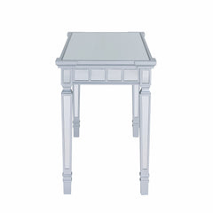 Silver Mirrored Writing Desk with Drawers - Homeroots