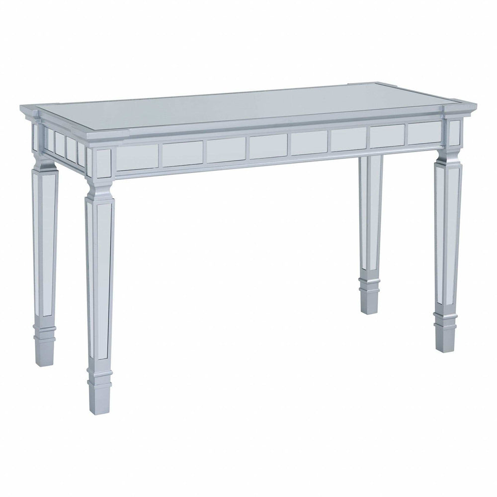 Silver Mirrored Writing Desk with Drawers - Homeroots - Flyclothing LLC