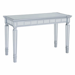 Silver Mirrored Writing Desk with Drawers - Homeroots