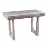 Brown Faux Marble Writing Desk - Homeroots