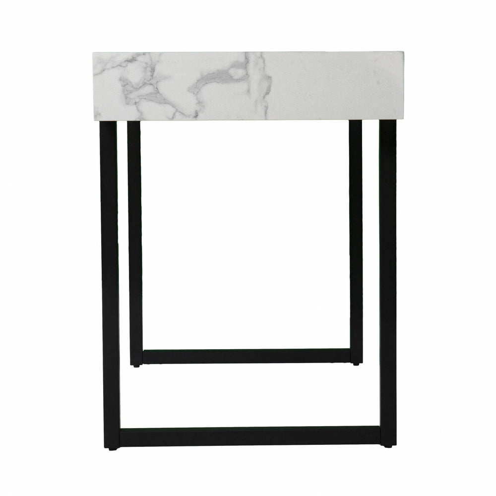 45" White And Black Writing Desk - Homeroots - Flyclothing LLC