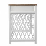 43" Natural And White Writing Desk With Three Drawers - Homeroots - Flyclothing LLC
