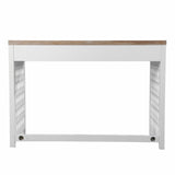 43" Natural And White Writing Desk With Three Drawers - Homeroots - Flyclothing LLC