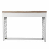 43" Natural And White Writing Desk With Three Drawers - Homeroots - Flyclothing LLC