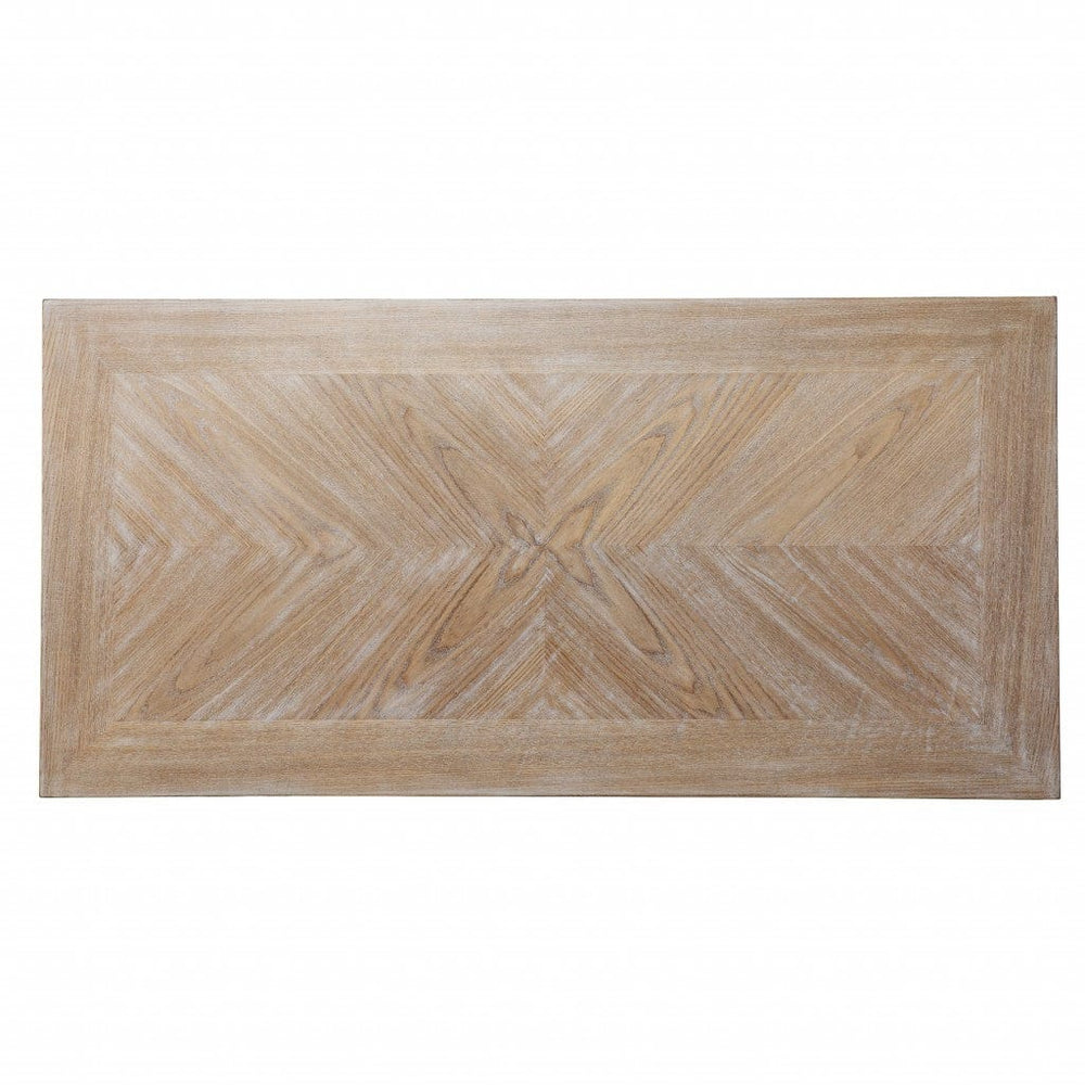 43" Natural And White Writing Desk With Three Drawers - Homeroots - Flyclothing LLC