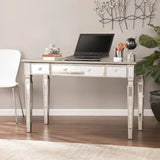 Silver Matte Mirrored Writing Desk - Homeroots
