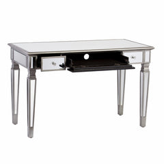 Silver Matte Mirrored Writing Desk - Homeroots