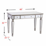 Silver Matte Mirrored Writing Desk - Homeroots - Flyclothing LLC