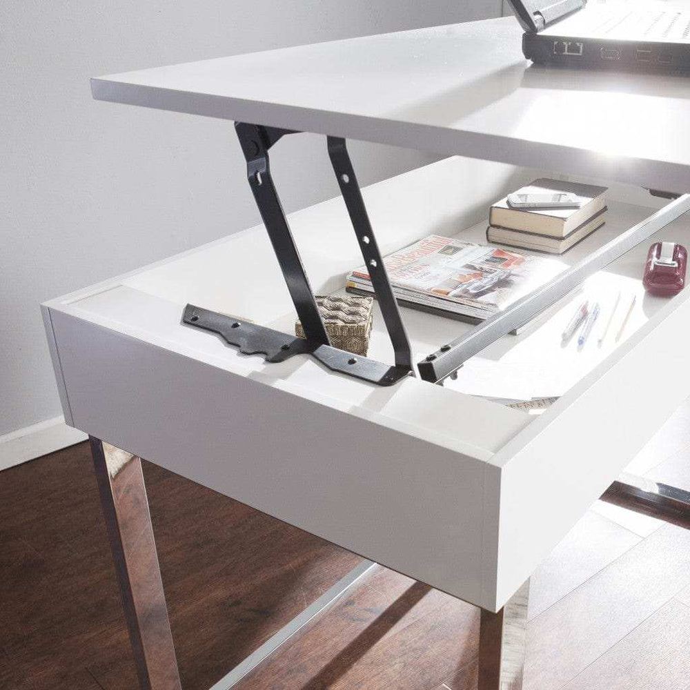 Classic White Adjustable Height Desk - Homeroots - Flyclothing LLC