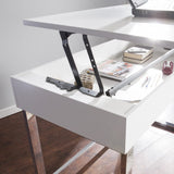 Classic White Adjustable Height Desk - Homeroots