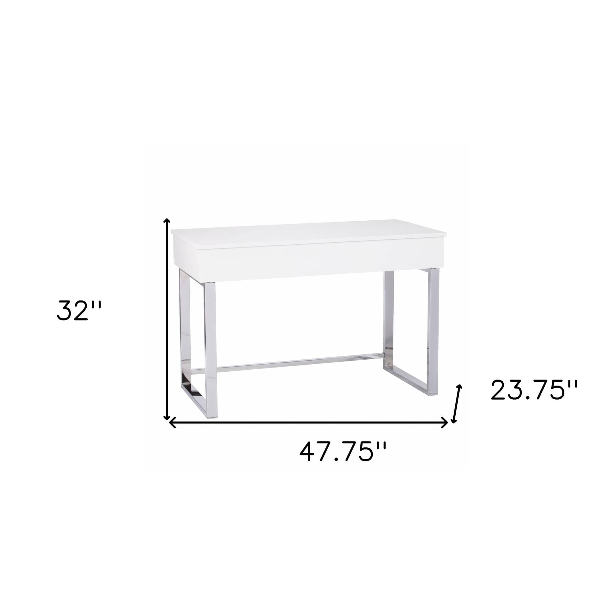 Classic White Adjustable Height Desk - Homeroots