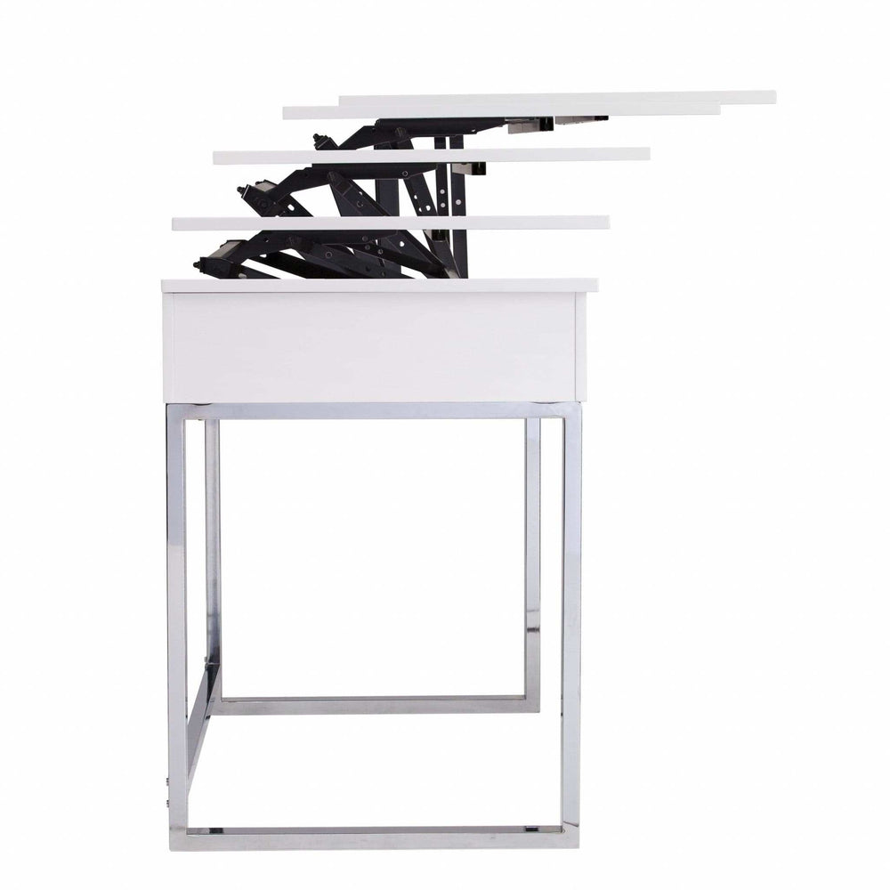 Classic White Adjustable Height Desk - Homeroots - Flyclothing LLC