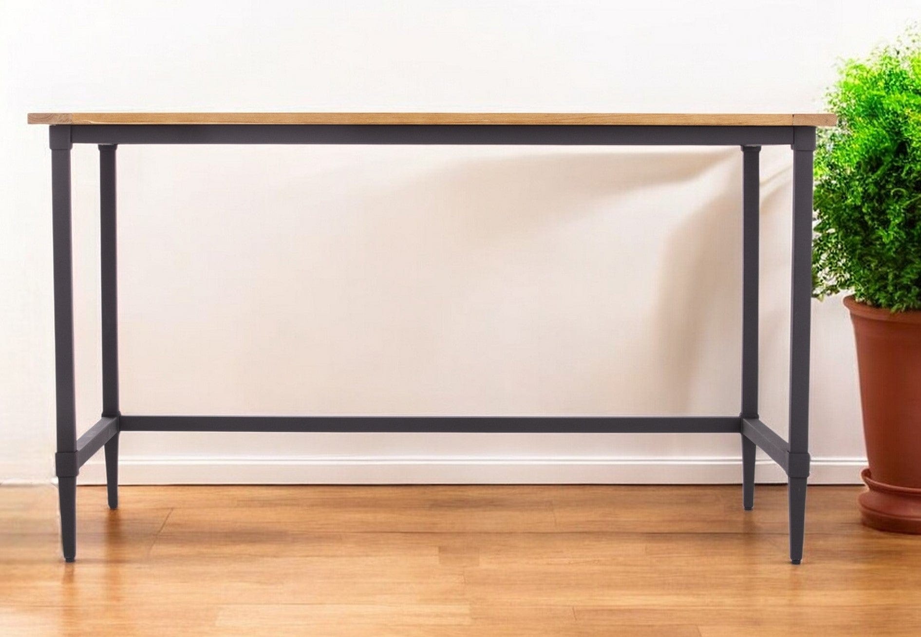 53" Natural And Black Writing Desk - Homeroots - Flyclothing LLC