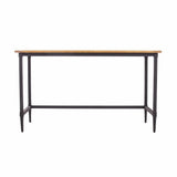 53" Natural And Black Writing Desk - Homeroots - Flyclothing LLC
