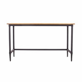 53" Natural And Black Writing Desk - Homeroots