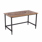 53" Natural And Black Writing Desk - Homeroots - Flyclothing LLC