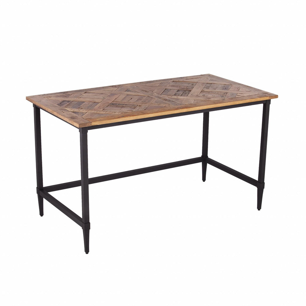 53" Natural And Black Writing Desk - Homeroots - Flyclothing LLC