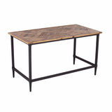 53" Natural And Black Writing Desk - Homeroots - Flyclothing LLC