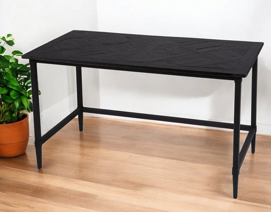 Natural Black Reclaimed Wood Desk - Homeroots