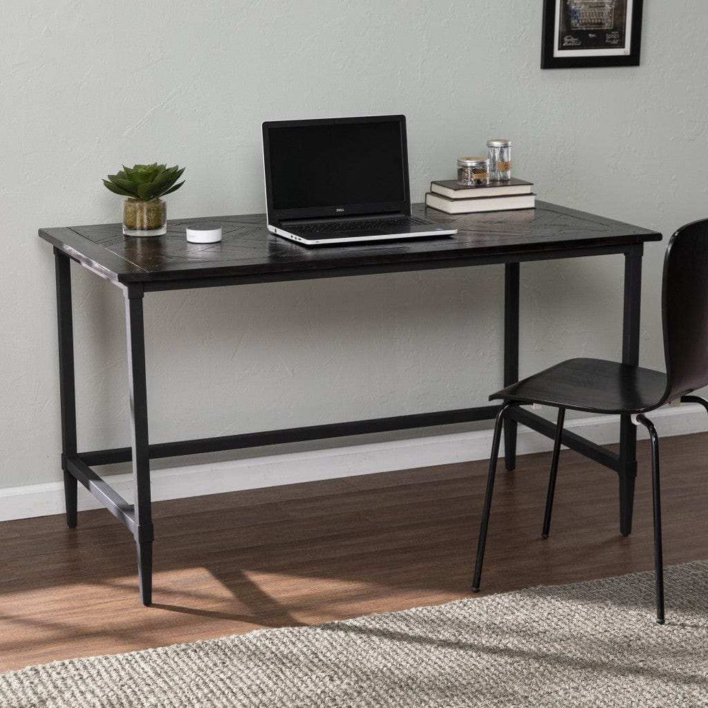 Natural Black Reclaimed Wood Desk - Homeroots - Flyclothing LLC