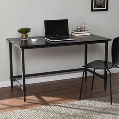 Natural Black Reclaimed Wood Desk - Homeroots