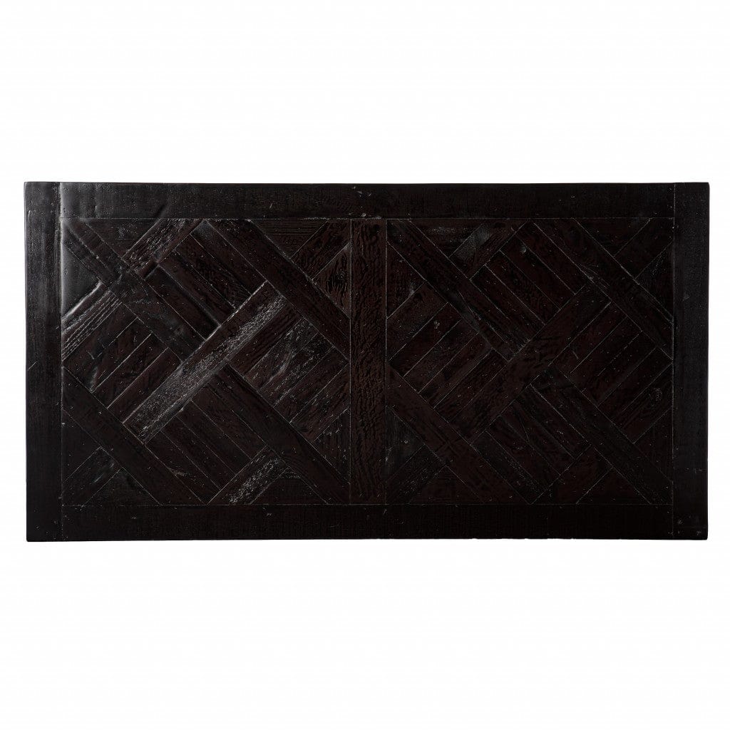 Natural Black Reclaimed Wood Desk - Homeroots