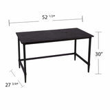Natural Black Reclaimed Wood Desk - Homeroots - Flyclothing LLC