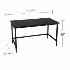 Natural Black Reclaimed Wood Desk - Homeroots