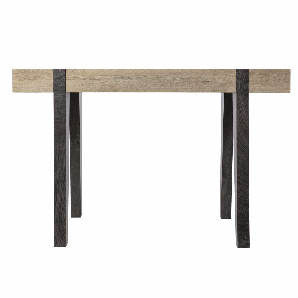 Modern Chunky Natural and Gray Wood Table Desk - Homeroots - Flyclothing LLC
