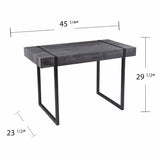 45" Black Writing Desk - Homeroots - Flyclothing LLC