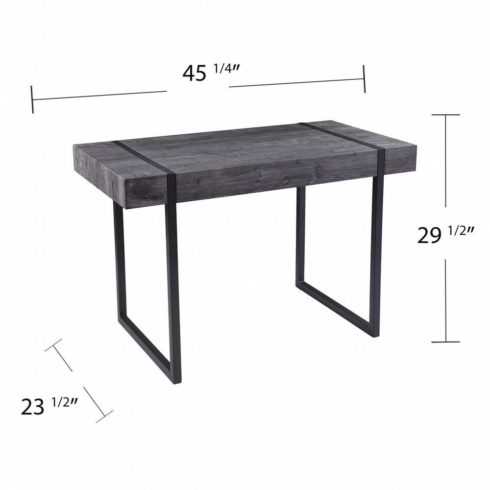 45" Black Writing Desk - Homeroots - Flyclothing LLC