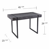 45" Black Writing Desk - Homeroots - Flyclothing LLC