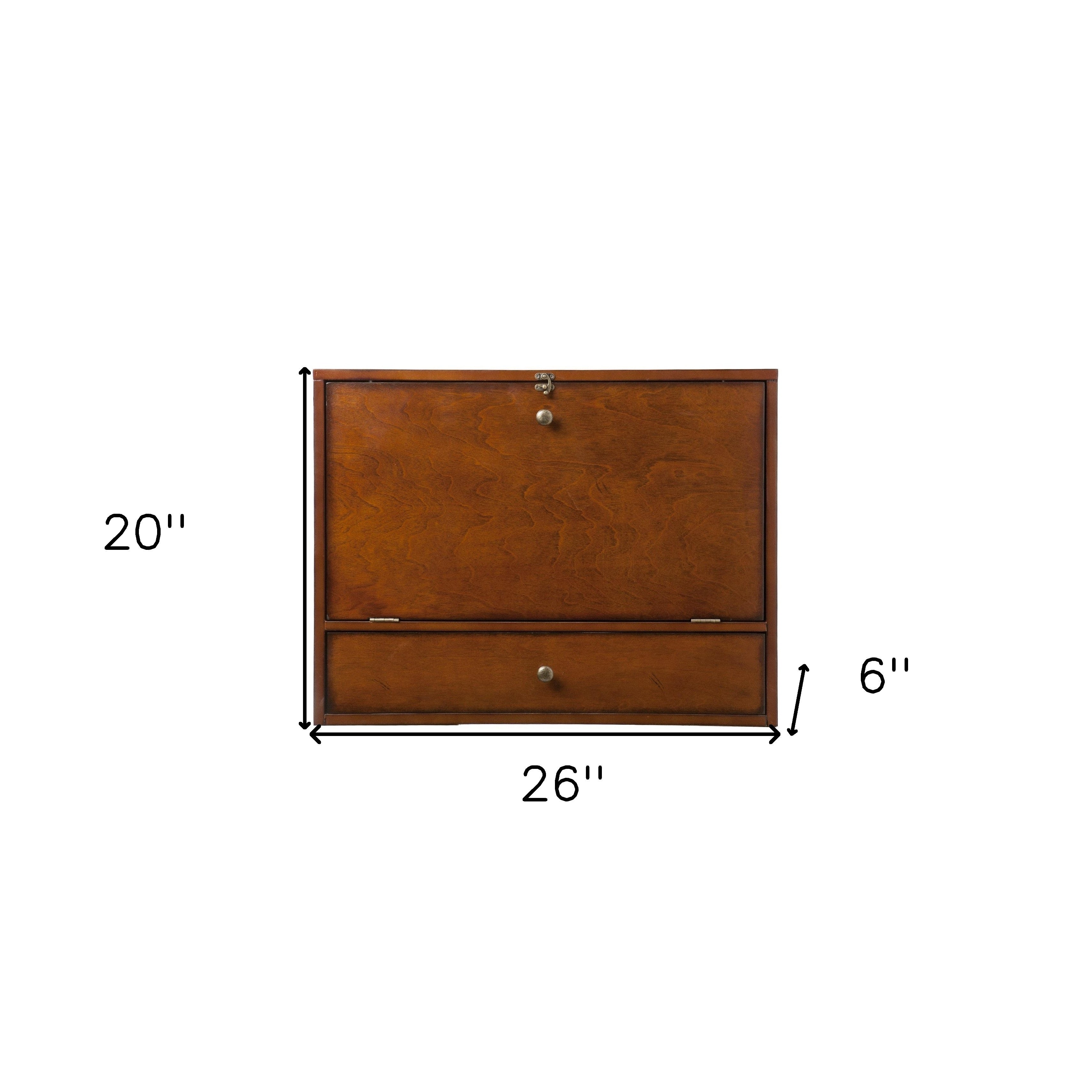 26" Brown Floating desk