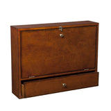 26" Brown Floating desk - Homeroots