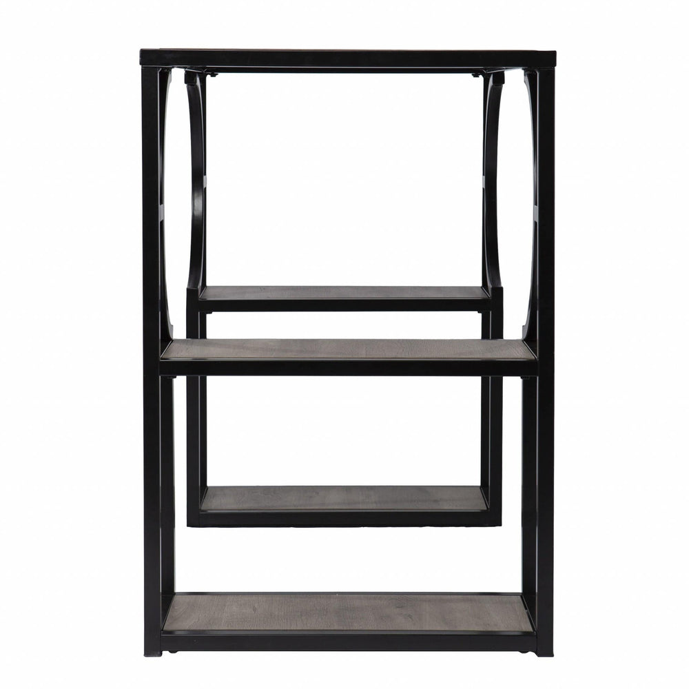 Wood and Iron Writing Desk with Storage - Homeroots - Flyclothing LLC