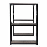 Wood and Iron Writing Desk with Storage - Homeroots