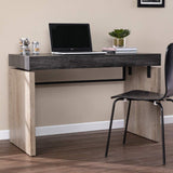 Black Wood and Iron Writing Desk - Homeroots - Flyclothing LLC