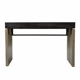 Black Wood and Iron Writing Desk - Homeroots - Flyclothing LLC